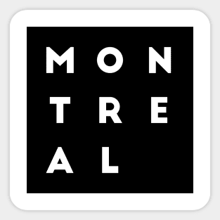 Montreal | Black square, White letters | Canada Sticker